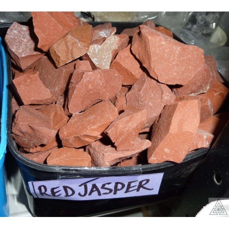 Jasper red rough pieces