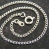 Chain - Thin silver plate 18" curb chain