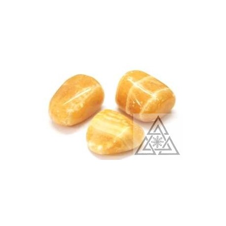 Tumbled calcite - Orange